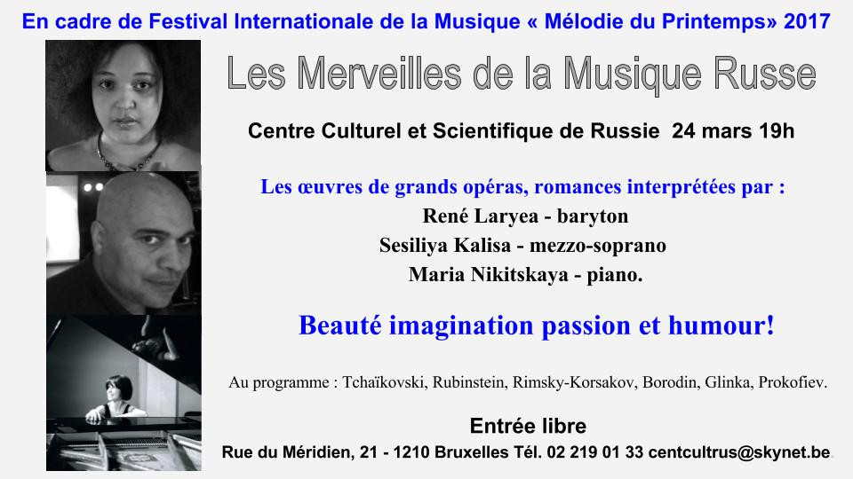 Affiche. CCSRB. Les Merveilles de Musique Russe. 2017-03-24